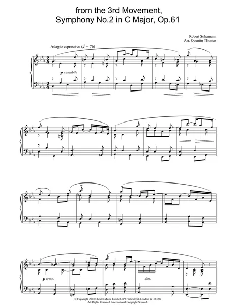 from the 3rd Movement, Symphony No.2 in C Major, Op.61